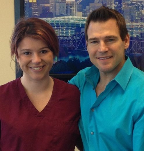 Baker Chiropractic Patient Brittany Weaver and Dr. Patrick Baker