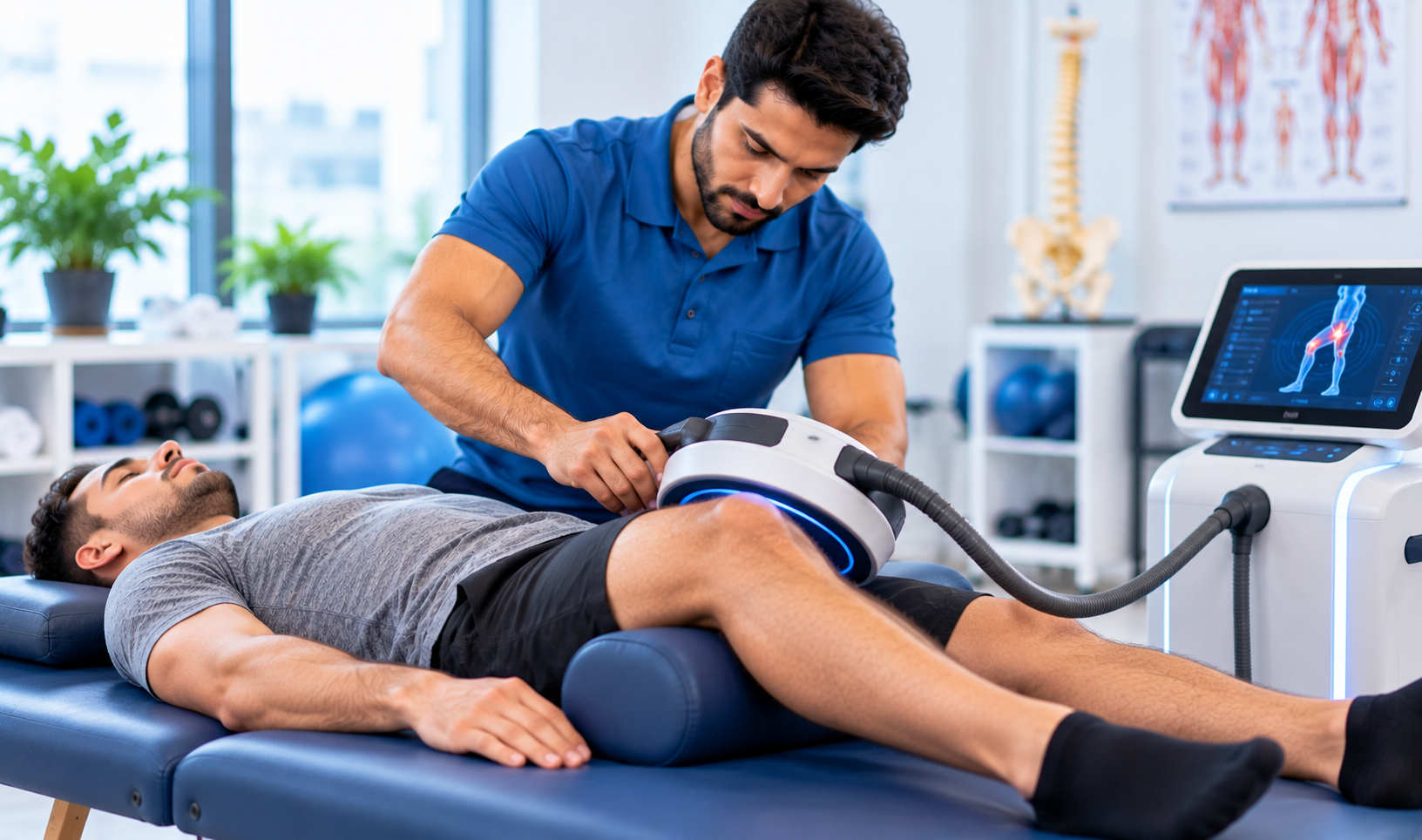 Woman experiencing lower back pain while seated at home